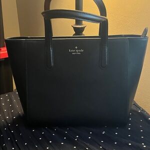 kate spade Black Structured Leather Staci Tote